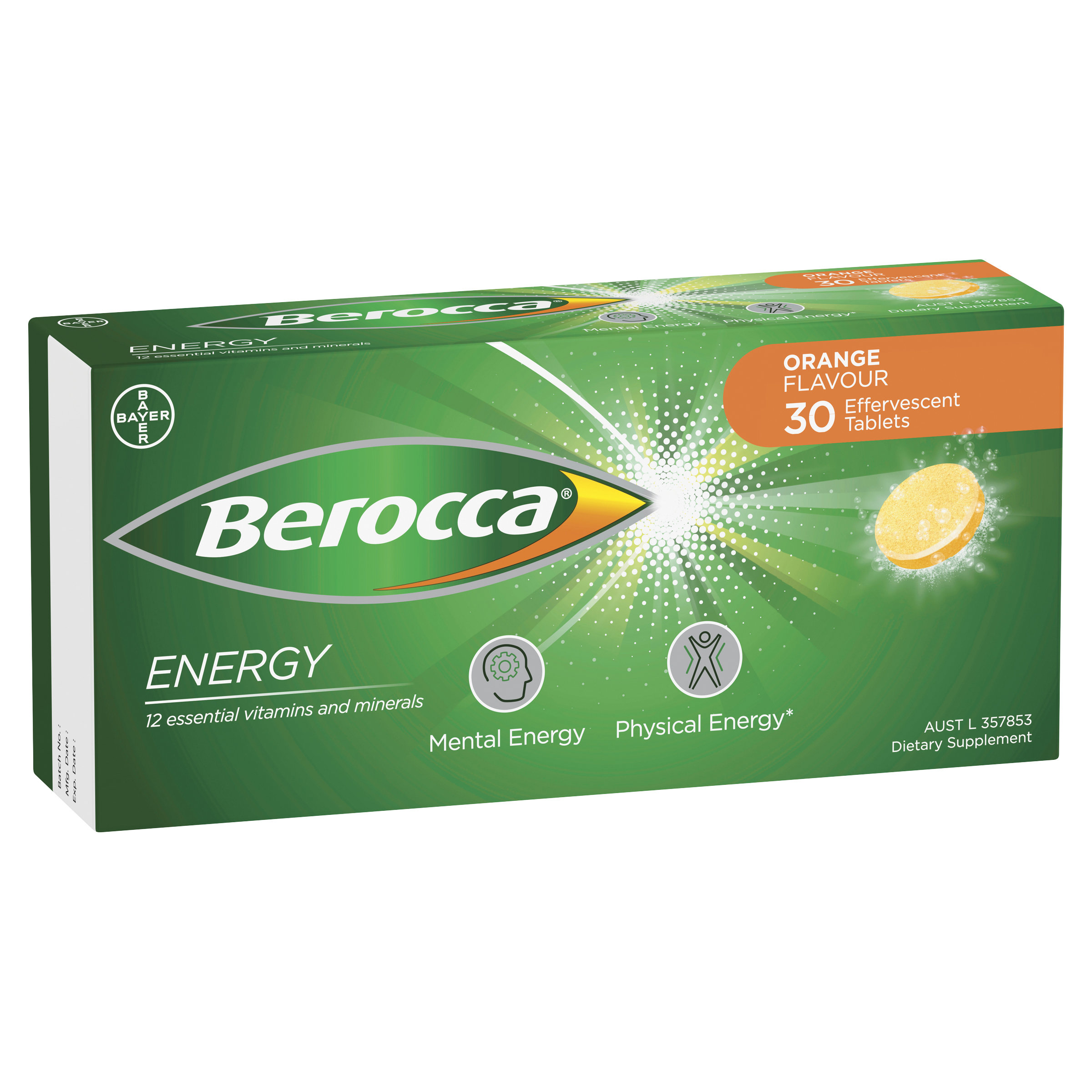 Berocca Orange Effervescent Tablets