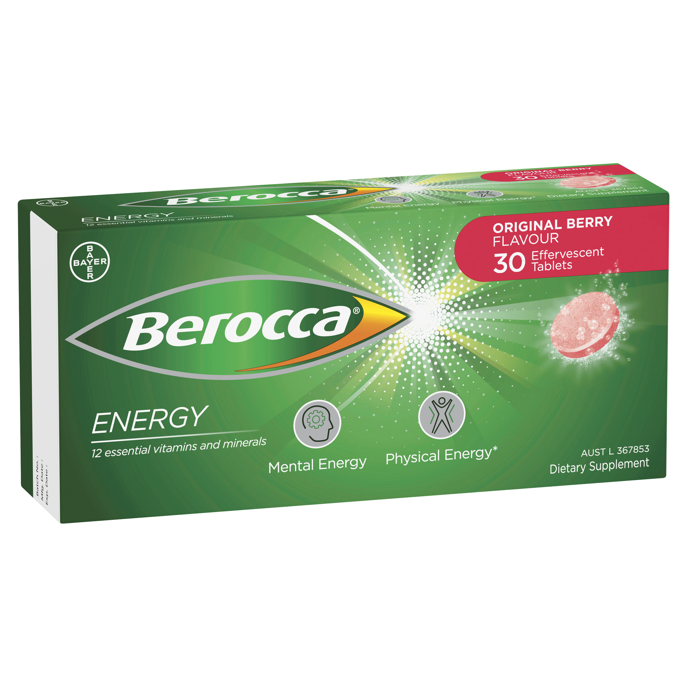 Berocca Original Berry Effervescent Tablets