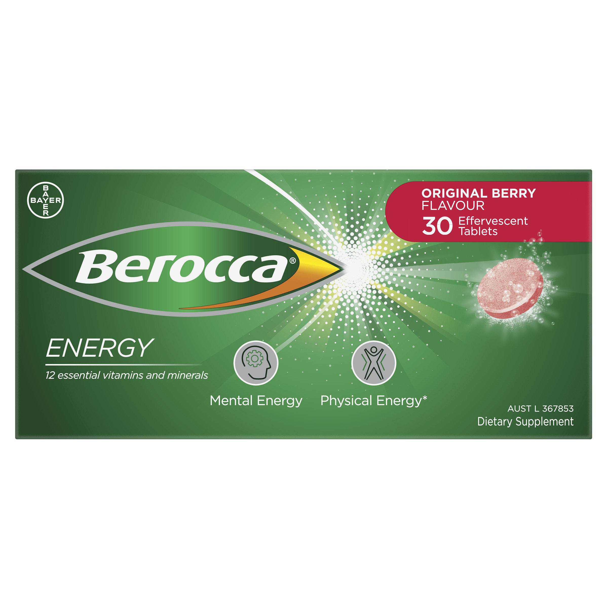 Berocca Original Berry Effervescent Tablets