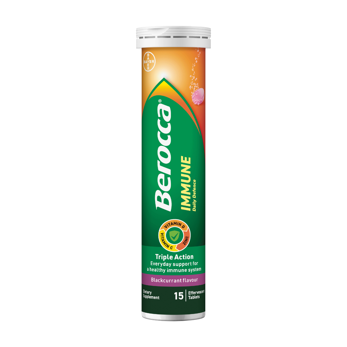 Berocca Immune Daily Defence Blackcurrant Effervescent Tablets