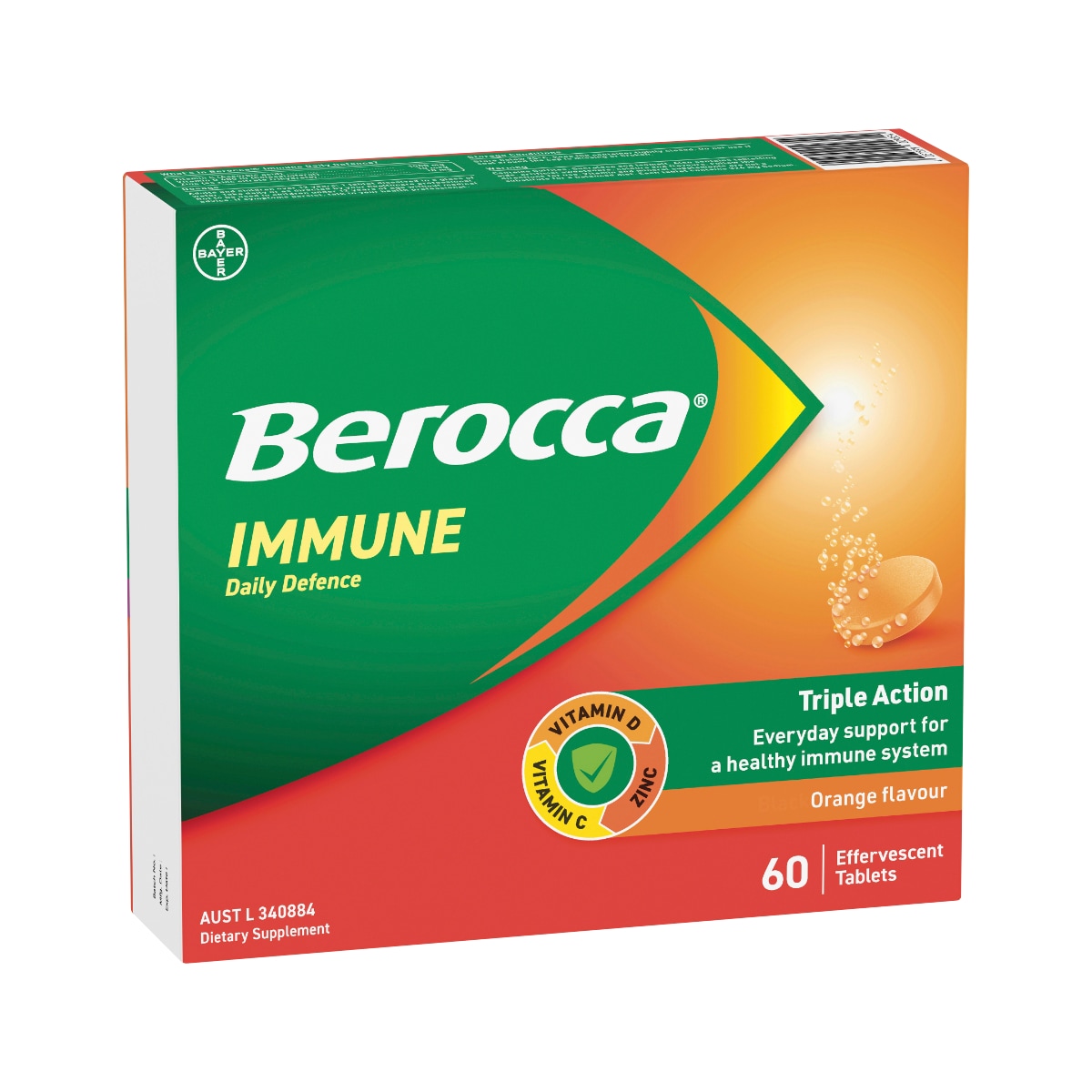Berocca Immune Daily Defence Orange Effervescent Tablets