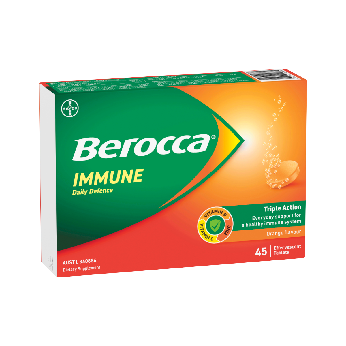Berocca Immune Daily Defence Orange Effervescent Tablets