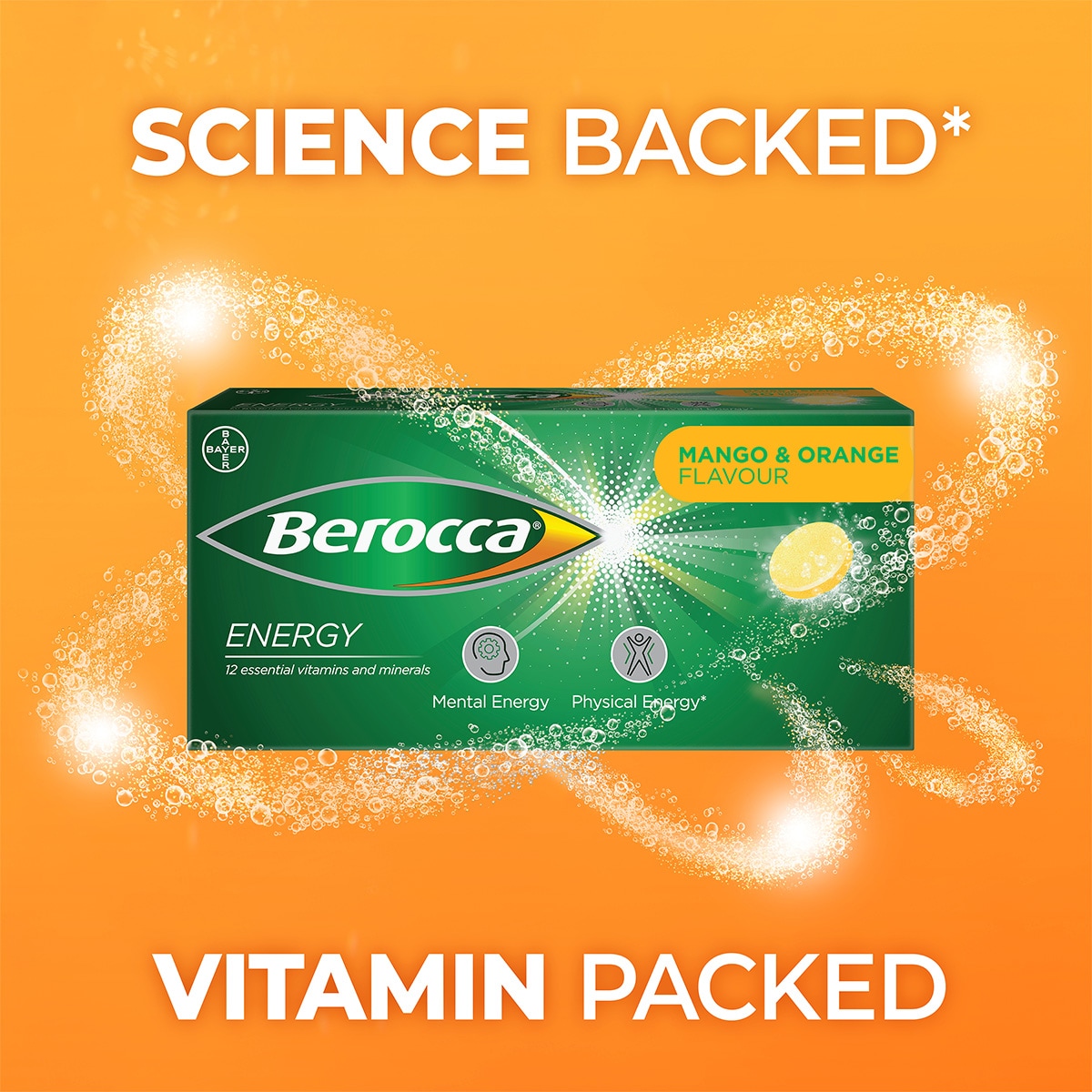Berocca Mango & Orange Effervescent Tablets