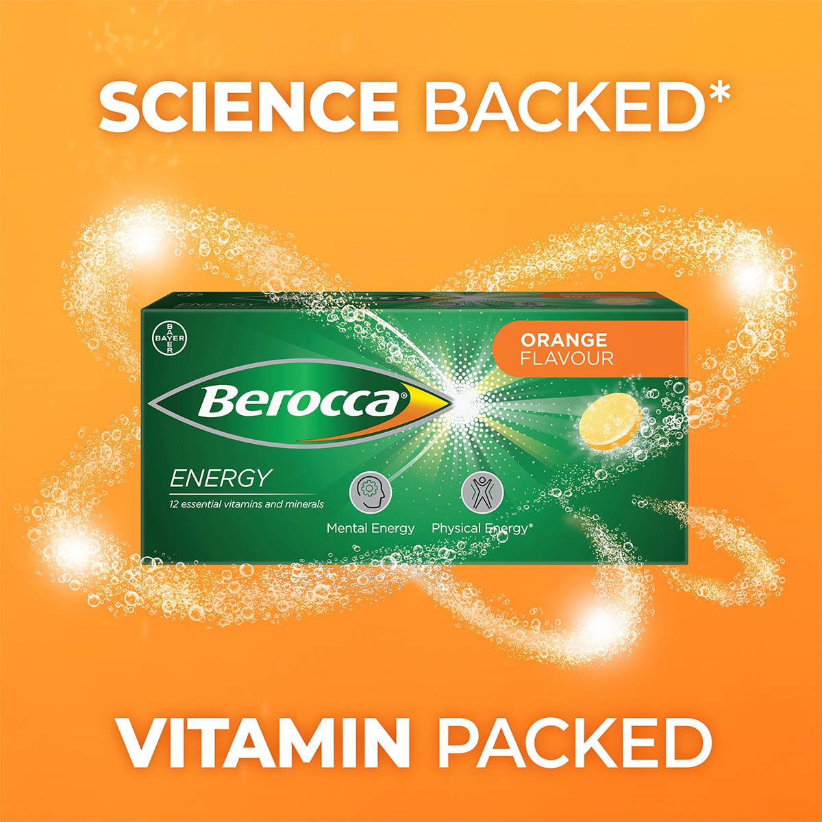Berocca Orange Effervescent Tablets