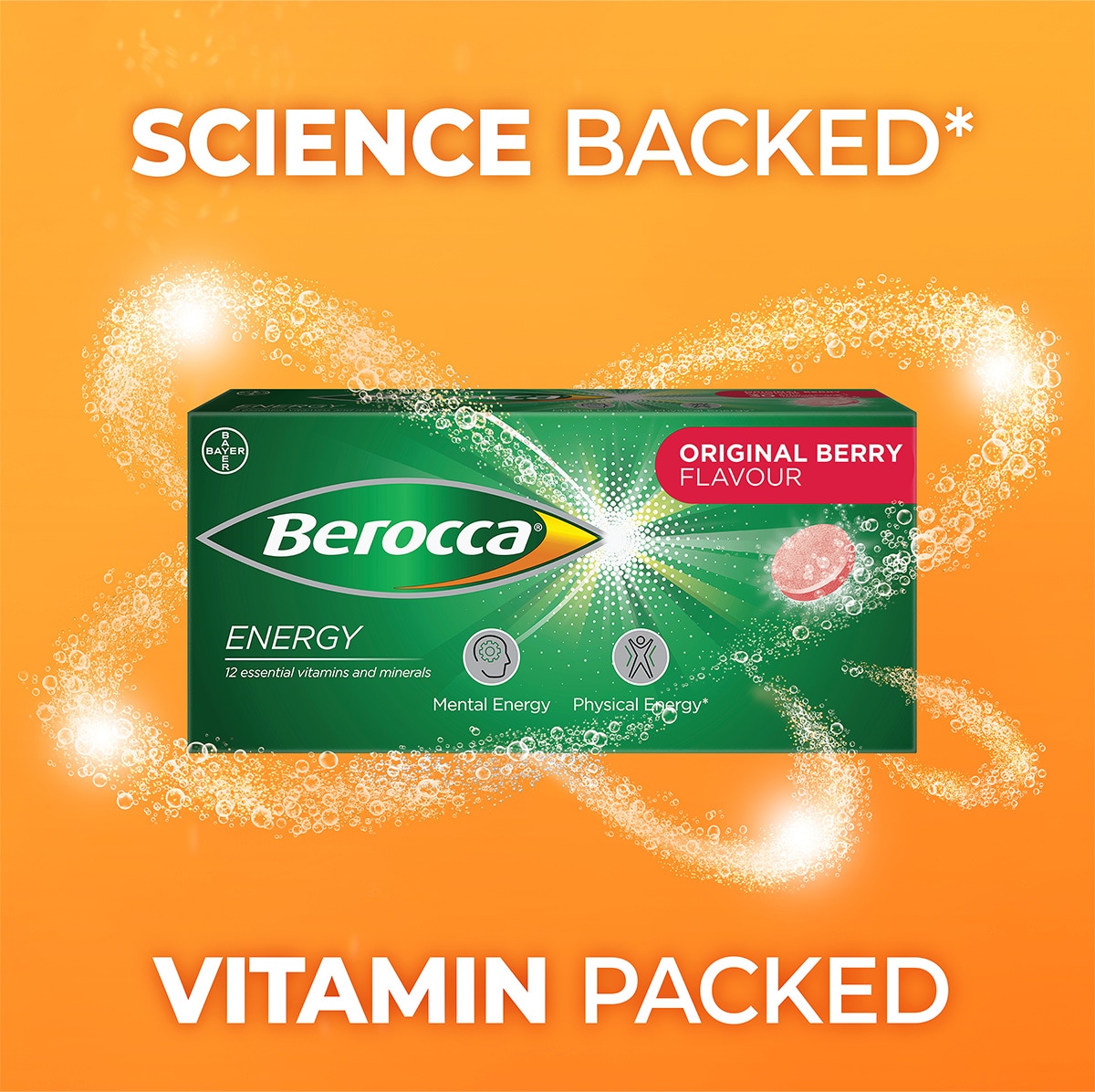 Berocca Original Berry Effervescent Tablets