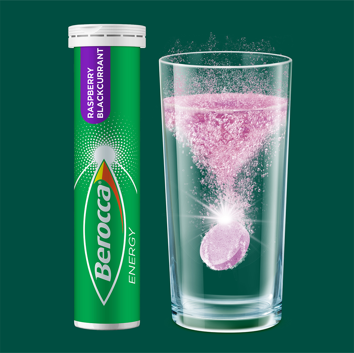 Berocca Raspberry Blackcurrant Effervescent Tablets