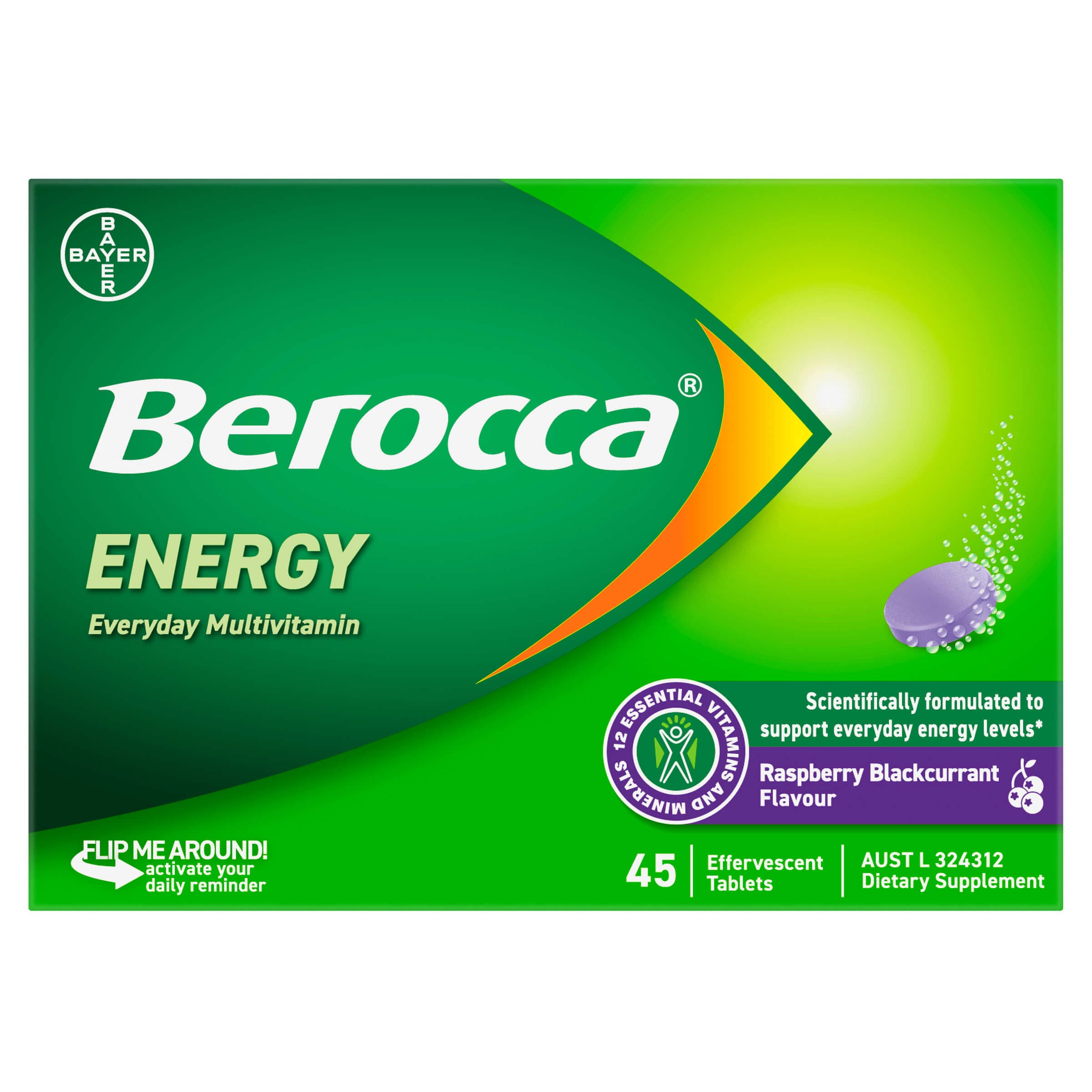 Berocca Raspberry Blackcurrant Effervescent Tablets